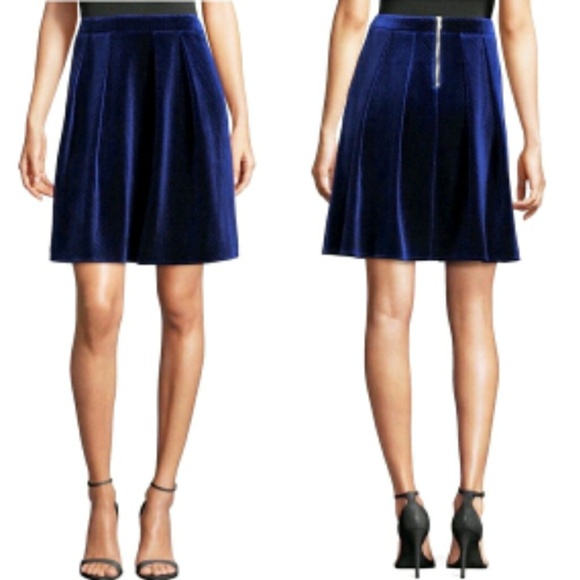 Worthington Dresses & Skirts - Worthington Blue Velvet Jacquard Print Skirt